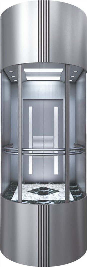 Ascensore hotel in acciaio inossidabile e vetro